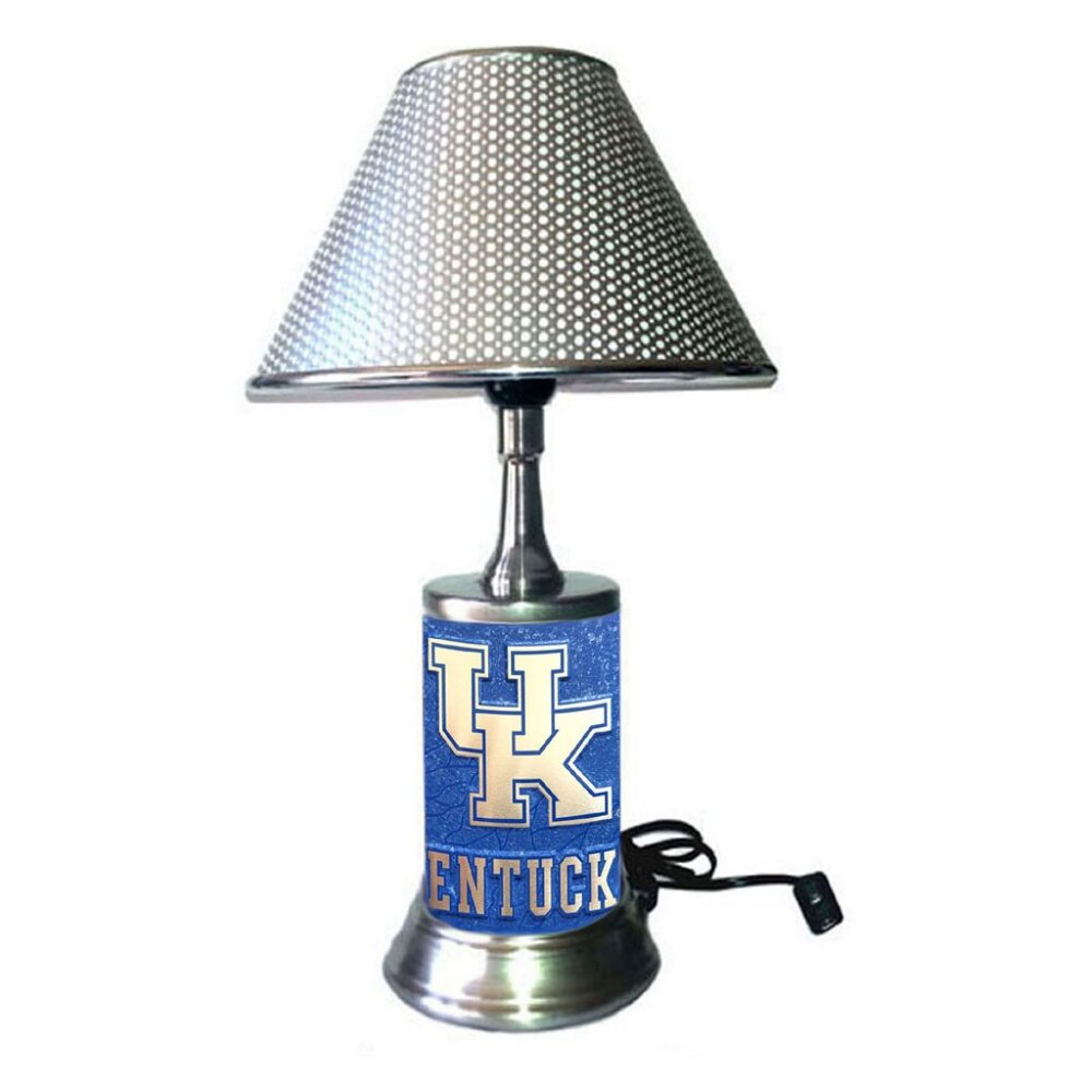 Kentucky Wildcats table lamp with chrome finish shade, desk lamp